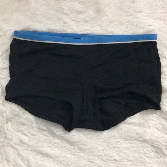 black boyshort swim bottoms